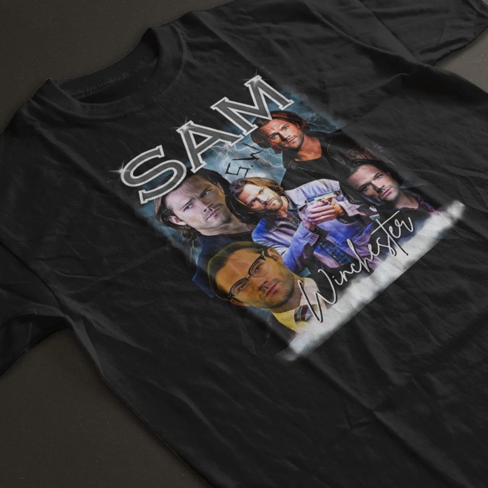 Sam Winchester SuperNatural Black Tee